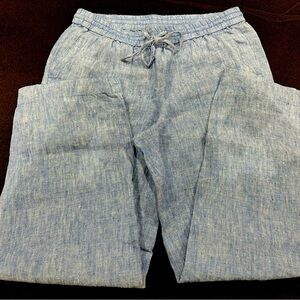 Talbots Chambray Linen Pants Size 6P